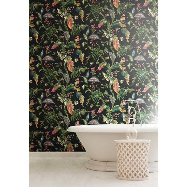 York Wallcoverings Fiji Garden Green Wallpaper - AT7093
