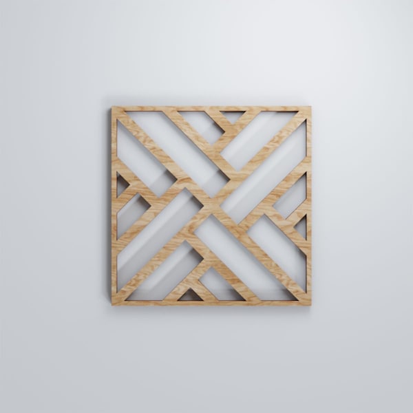 Ekena Millwork Extra Small Killeen Decorative Fretwork Wood Wall Panels, Red Oak, 7 3/8"W x 7 3/8"H x 3/8"T - WALW08X08X0375KLNRO
