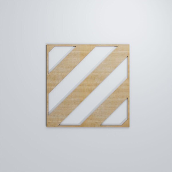 Ekena Millwork Large Strymon Decorative Fretwork Wood Wall Panels, Hickory, 23 3/8"W x 23 3/8"H x 3/8"T - WALW24X24X0375STRHI