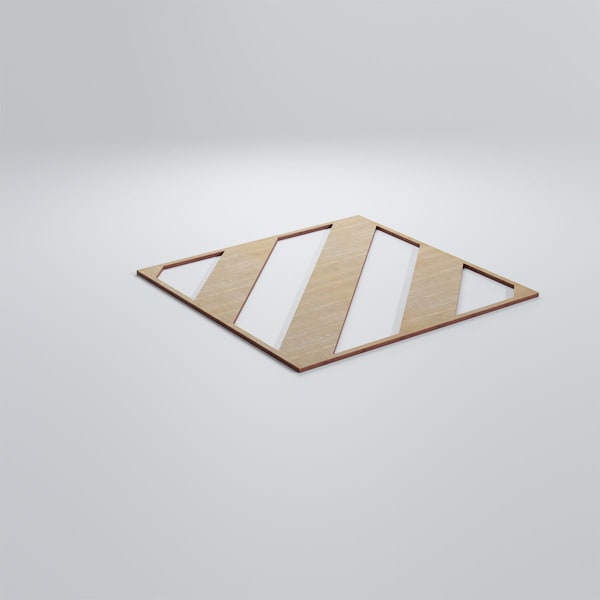 Ekena Millwork Large Strymon Decorative Fretwork Wood Wall Panels, Hickory, 23 3/8"W x 23 3/8"H x 3/8"T - WALW24X24X0375STRHI