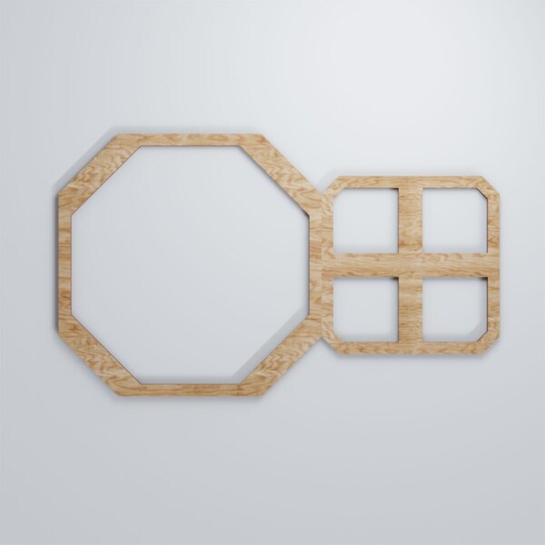 Ekena Millwork Medium Johnston Decorative Fretwork Wood Wall Panels, Red Oak, 25 3/4"W x 15 3/8"H x 3/8"T - WALW16X16X0375JHNRO