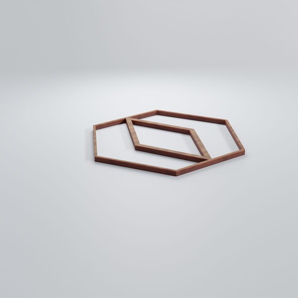 Ekena Millwork Small Hillrose Decorative Fretwork Wood Wall Panels, Walnut, 11 3/8"W x 11 3/8"H x 3/8"T - WALW12X12X0375HREWA