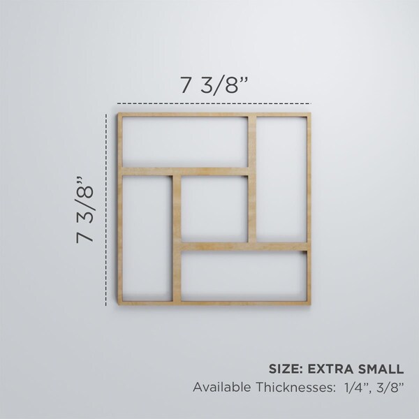 Ekena Millwork Extra Small Sheffield Decorative Fretwork Wood Wall Panels, Birch, 7 3/8"W x 7 3/8"H x 3/8"T - WALW08X08X0375SHFBI