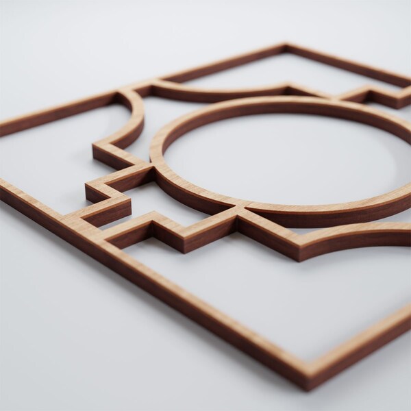 Ekena Millwork Small Gypsum Decorative Fretwork Wood Wall Panels, Alder, 11 3/8"W x 11 3/8"H x 3/8"T - WALW12X12X0375GYPAL
