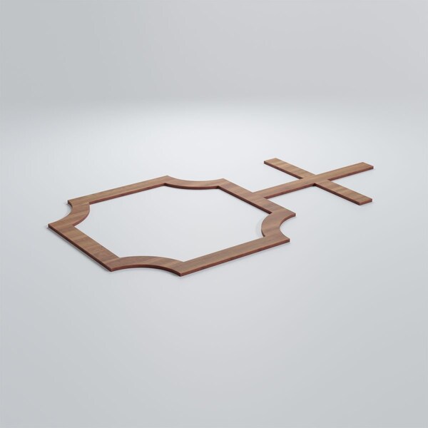 Ekena Millwork Large Bradley Decorative Fretwork Wood Wall Panels, Walnut, 40 7/8"W x 23 3/8"H x 3/8"T - WALW24X24X0375BRDWA