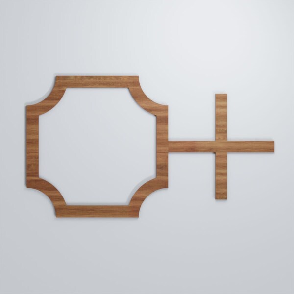 Ekena Millwork Large Bradley Decorative Fretwork Wood Wall Panels, Walnut, 40 7/8"W x 23 3/8"H x 3/8"T - WALW24X24X0375BRDWA