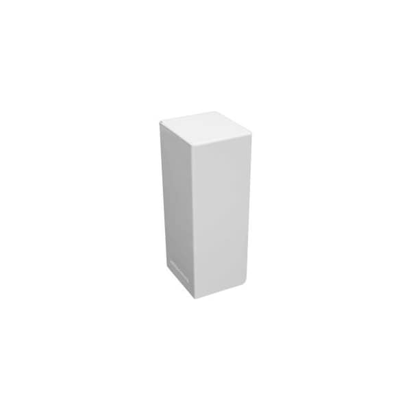 Buss General Partner Co Ltd Baseboarders Basic Series Steel Easy Slip-on Baseboard Heater Cover Left Side Endcap, White - EC004-LF-WHT
