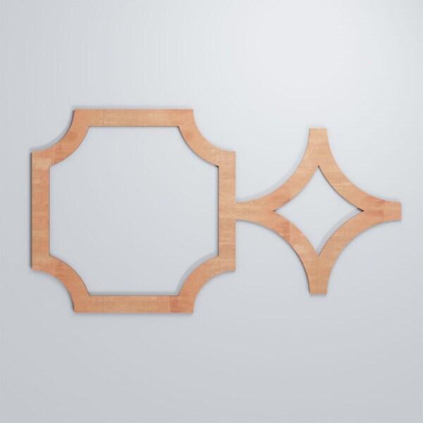 Ekena Millwork Large Anderson Decorative Fretwork Wood Wall Panels, Cherry, 42 3/8"W x 23 3/8"H x 3/8"T - WALW24X24X0375ANDCH
