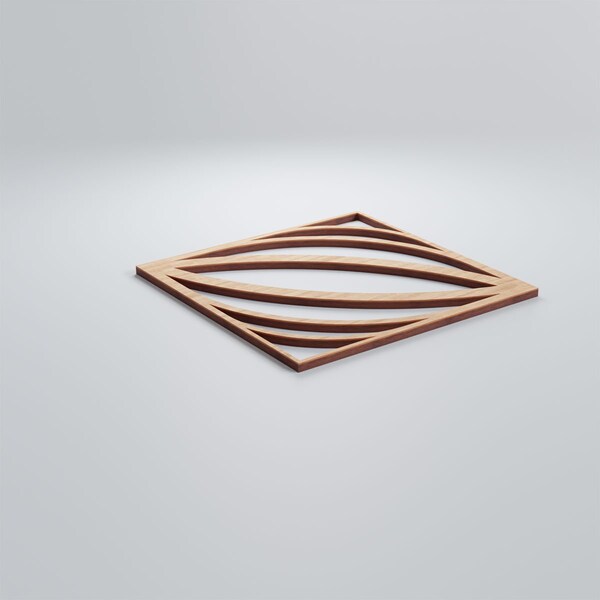Ekena Millwork Small Otis Decorative Fretwork Wood Wall Panels, Alder, 11 3/8"W x 11 3/8"H x 3/8"T - WALW12X12X0375OTSAL