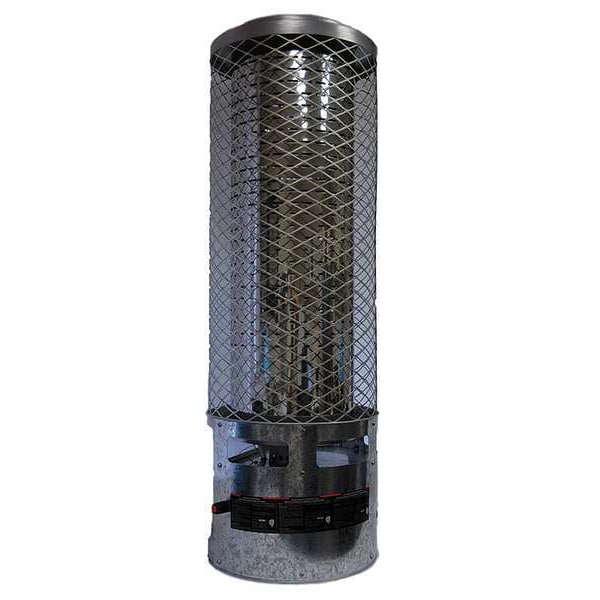 Dayton Portable Gas Floor Heater, Natural Gas, Matchless Piezo, 14 11/16 in Wx 14 11/16 in L - 6BY72