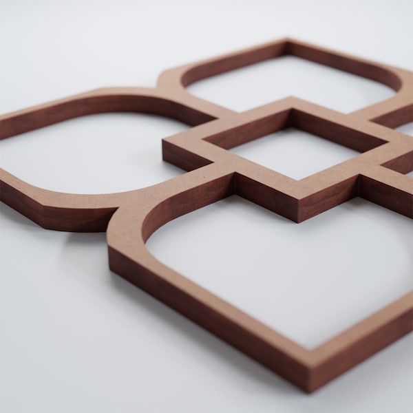 Ekena Millwork Extra Small Olivia Decorative Fretwork Wood Wall Panels, Wood, 7 3/8"W x 7 3/8"H x 3/8"T - WALW08X08X0375OLVMF