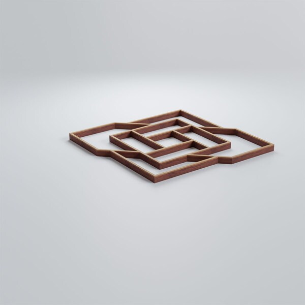 Ekena Millwork Extra Small Loveland Decorative Fretwork Wood Wall Panels, Hickory, 7 3/8"W x 7 3/8"H x 3/8"T - WALW08X08X0375LLDHI