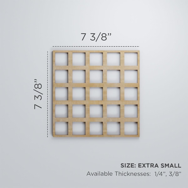 Ekena Millwork Extra Small Manchester Decorative Fretwork Wood Wall Panels, Wood, 7 3/8"W x 7 3/8"H x 3/8"T - WALW08X08X0375MNCMF