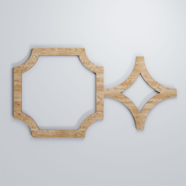 Ekena Millwork Small Anderson Decorative Fretwork Wood Wall Panels, Red Oak, 20 5/8"W x 11 3/8"H x 3/8"T - WALW12X12X0375ANDRO