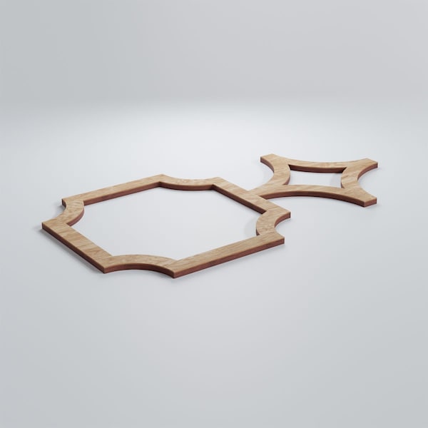 Ekena Millwork Small Anderson Decorative Fretwork Wood Wall Panels, Red Oak, 20 5/8"W x 11 3/8"H x 3/8"T - WALW12X12X0375ANDRO