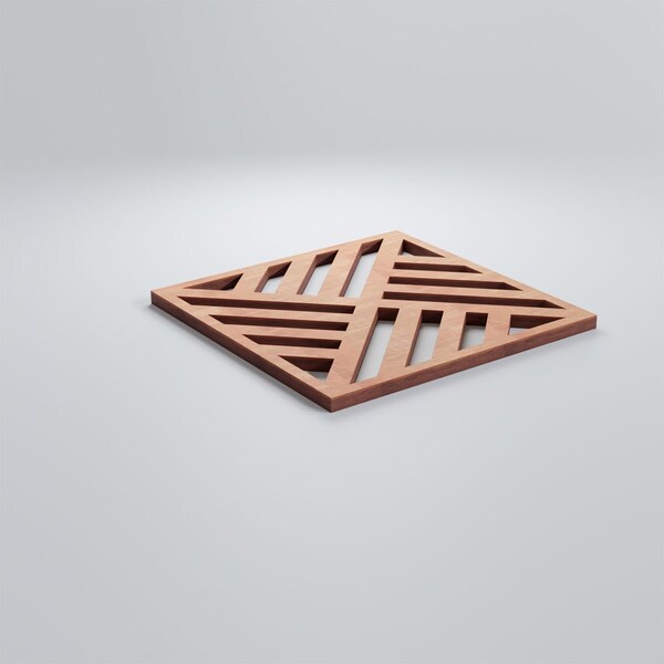 Ekena Millwork Extra Small Allen Decorative Fretwork Wood Wall Panels, Cherry, 7 3/8"W x 7 3/8"H x 3/8"T - WALW08X08X0375ALLCH