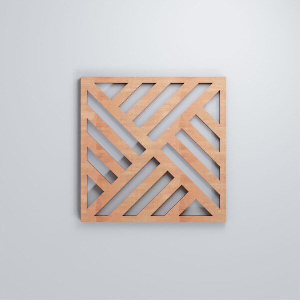 Ekena Millwork Extra Small Allen Decorative Fretwork Wood Wall Panels, Cherry, 7 3/8"W x 7 3/8"H x 3/8"T - WALW08X08X0375ALLCH