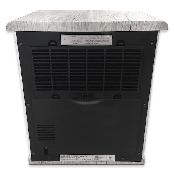 Heat Storm Infrared Space Heater, Floor Style, Cabinet Design, 1500 Watts, Digital Thermostat, 120 Volt, Gray - HS-1500-ILODG