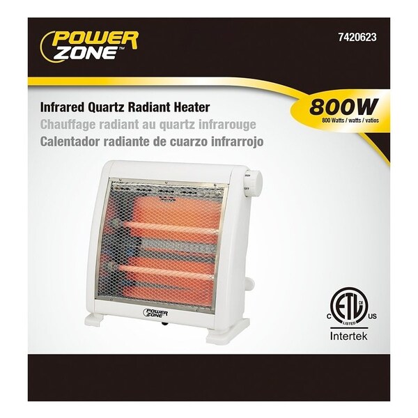 Powerzone Infrared Quartz Radiant Heater, 400800W - H-5511