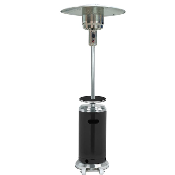 Hiland Outdoor Two-Toned Patio Heater in Stainless Steel and Black - HLDS01-SSBLT