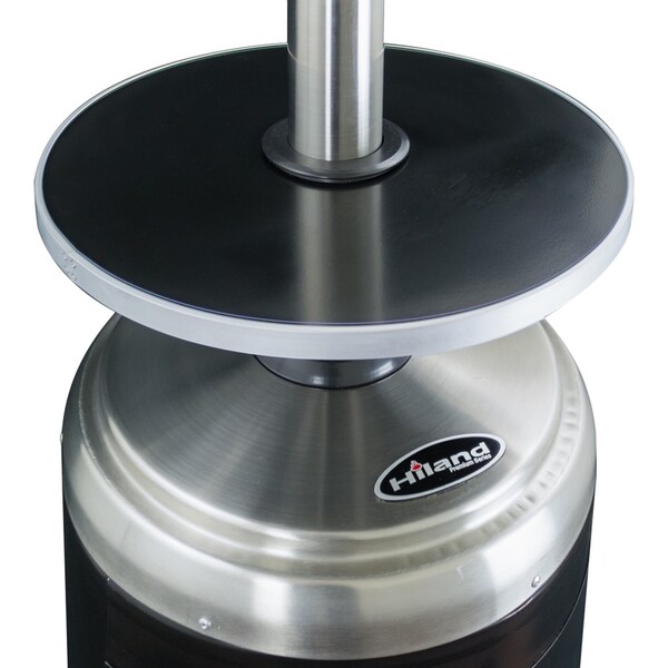 Hiland Outdoor Two-Toned Patio Heater in Stainless Steel and Black - HLDS01-SSBLT