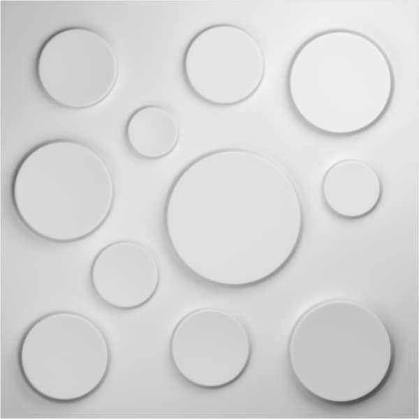 Ekena Millwork Cosmo EnduraWall Decorative 3D Wall Panel, White, 19 5/8"W x 19 5/8"H - WP20X20CSWH
