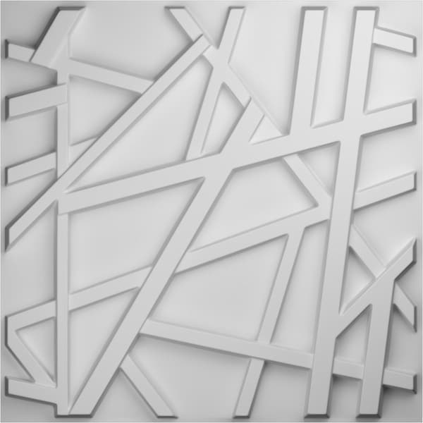 Ekena Millwork 19 5/8in. W x 19 5/8in. H Evergreen EnduraWall Decorative 3D Wall Panel, White, 10PK - WP20X20EGWH-CASE-10