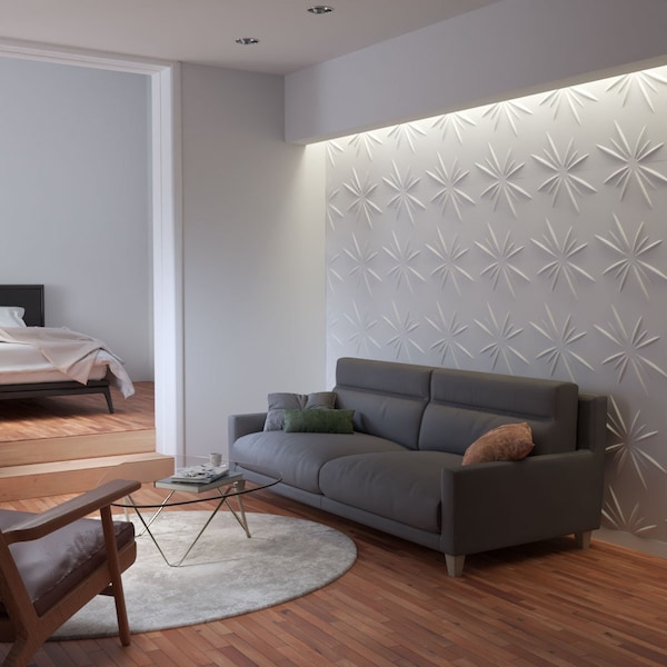 Ekena Millwork 19 5/8in. W x 19 5/8in. H Inula EnduraWall Decorative 3D Wall Panel Covers Total 53.49 Sq. Ft., 20PK - WP20X20INWH-CASE-20