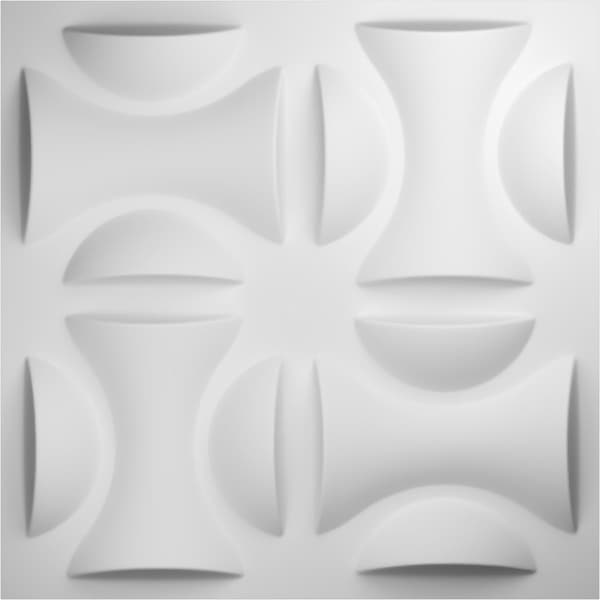 Ekena Millwork 19 5/8in. W x 19 5/8in. H York EnduraWall Decorative 3D Wall Panel Covers, Total 26.75 Sq. Ft., 10PK - WP20X20YOWH-CASE-10