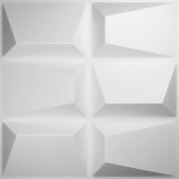 Ekena Millwork 19 5/8in. W x 19 5/8in. H Stratford EnduraWall 3D Wall Panel Covers, Total 26.75 Sq. Ft., 10PK - WP20X20STWH-CASE-10