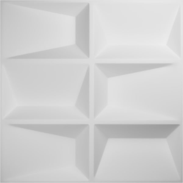 Ekena Millwork 19 5/8in. W x 19 5/8in. H Stratford EnduraWall 3D Wall Panel Covers, Total 26.75 Sq. Ft., 10PK - WP20X20STWH-CASE-10