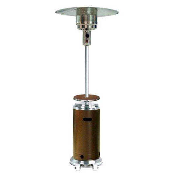 Gardencontrol 87 in. Tall Stainless Steel- Hammered Bronze Patio Heater W Table - GA195444