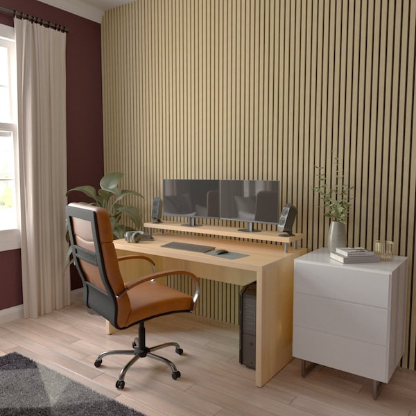 Ekena Millwork AcoustixPro Noise Cancelling Traditional Medium Slat Wall Panel - SWA1000X0500TRAW