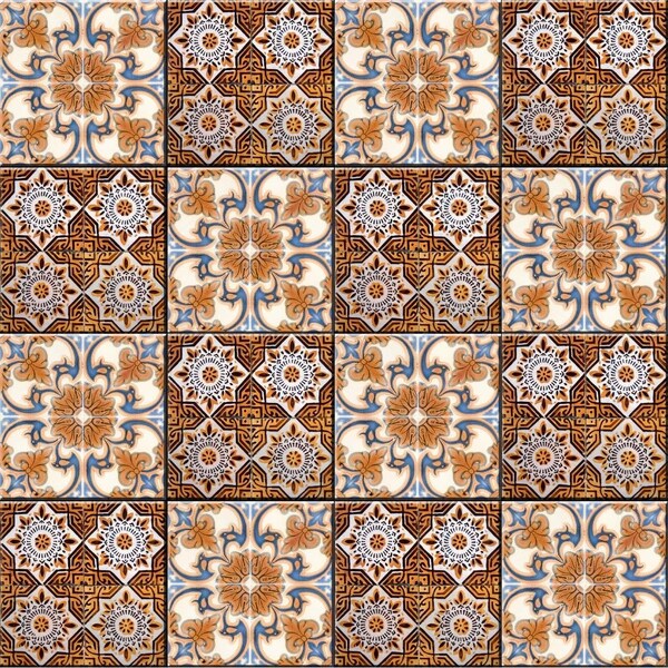 Homeroots 8 x 8 in. Bella Brown Terra Peel & Stick Removable Tiles - 400159