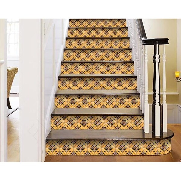 Homeroots 6 x 6 in. Golden Rio Yellow Removable Peel & Stick Tiles - 400347
