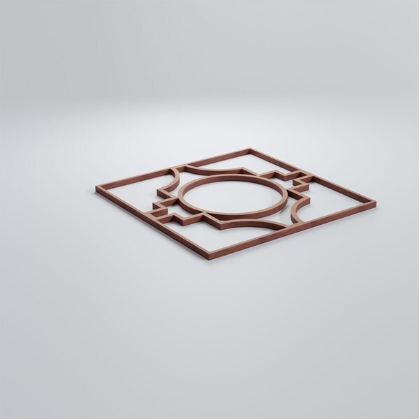 Ekena Millwork Small Gypsum Decorative Fretwork Wood Wall Panels, Wood (Paint Grade), 11 3/8"W x 11 3/8"H x 3/8"T - WALW12X12X0375GYPMF
