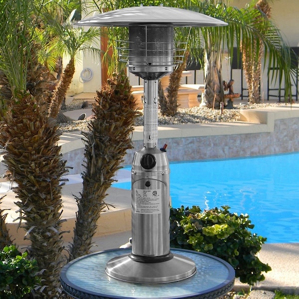 Hiland Table Top Patio Heater in Stainless Steel - HLDS032-B