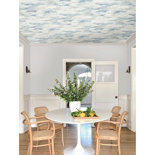 York Wallcoverings Plein Air Blue Wallpaper - MN1812