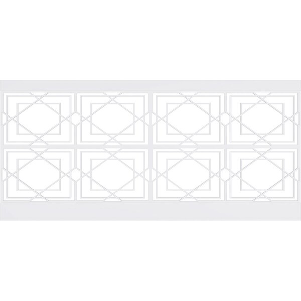 Ekena Millwork 44"H x 94 1/2"W Lakewood PVC Wainscot Paneling Kit - WPK44X94LWD