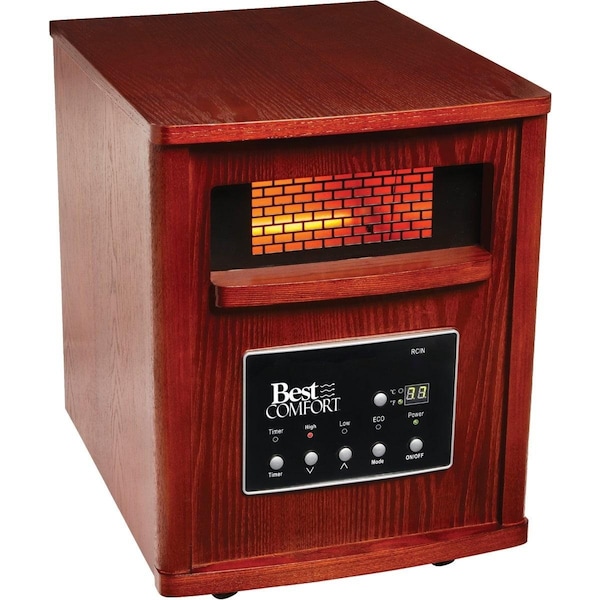Best Comfort 1500W 120V Quartz Heater with Woodgrain Cabinet - GD9315BCW-J