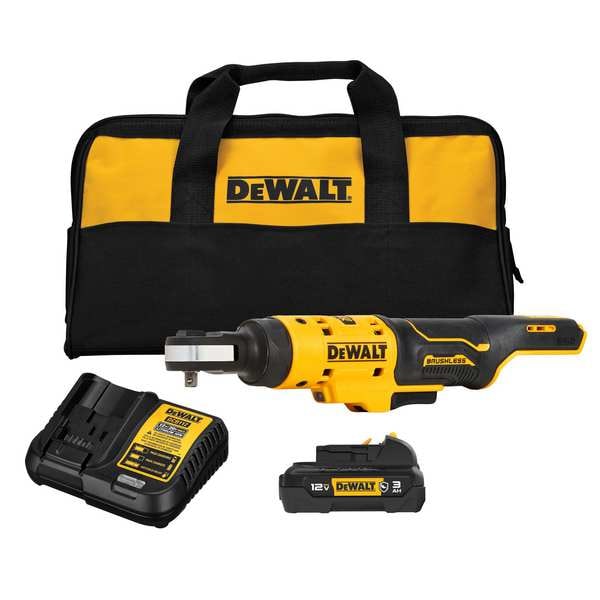 Dewalt Ratchet, Cordless, 1.7 lb, 12V DC, 250 RPM - DCF504GG1