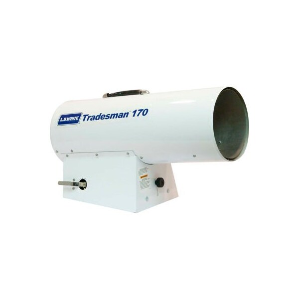 L.B. White L.B. White Portable Forced Air Gas Heater, W/ Three Trial Ignition, 120V, 170000 BTU - TRADESMAN 170N