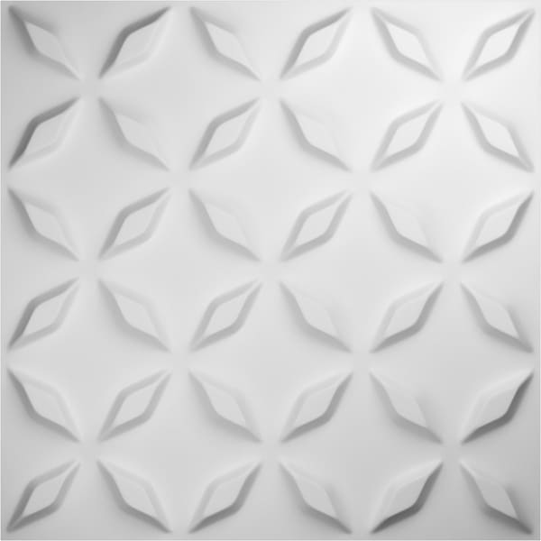 Ekena Millwork 19 5/8in. W x 19 5/8in. H Delfina EnduraWall Decor 3D Wall Panel Covers, Total 32.1 Sq. Ft., 12PK - WP20X20DLWH-CASE-12