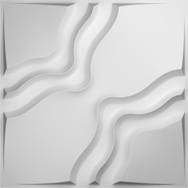 Ekena Millwork 19 5/8in. W x 19 5/8in. H Rogue EnduraWall Decorative 3D Wall Panel, White, 10PK - WP20X20RGWH-CASE-10