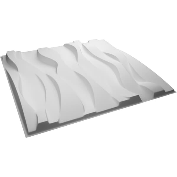 Ekena Millwork 19 5/8in. W x 19 5/8in. H Riverbank EnduraWall 3D Wall Panel Covers, Total 26.75 Sq. Ft., 10PK - WP20X20RVWH-CASE-10