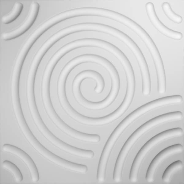 Ekena Millwork 19 5/8in. W x 19 5/8in. H Spiral EnduraWall Decor 3D Wall Panel Covers, Total 26.75 Sq. Ft., 10PK - WP20X20SPWH-CASE-10