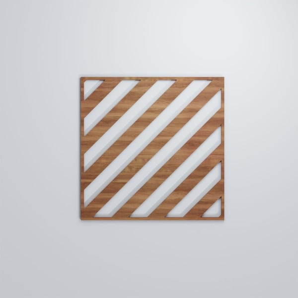 Ekena Millwork Large Rothwell Decorative Fretwork Wood Wall Panels, Walnut, 23 3/8"W x 23 3/8"H x 3/8"T - WALW24X24X0375RTWWA