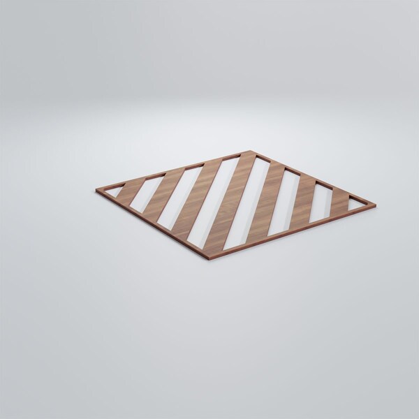 Ekena Millwork Large Rothwell Decorative Fretwork Wood Wall Panels, Walnut, 23 3/8"W x 23 3/8"H x 3/8"T - WALW24X24X0375RTWWA