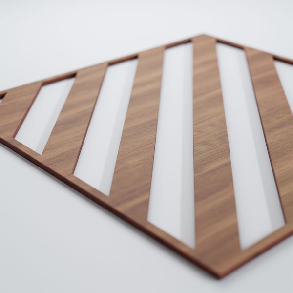 Ekena Millwork Large Rothwell Decorative Fretwork Wood Wall Panels, Walnut, 23 3/8"W x 23 3/8"H x 3/8"T - WALW24X24X0375RTWWA