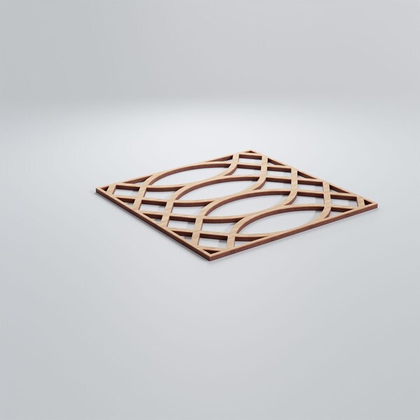 Ekena Millwork Medium Montrose Decorative Fretwork Wood Wall Panels, Alder, 15 3/8"W x 15 3/8"H x 3/8"T - WALW16X16X0375MNTAL
